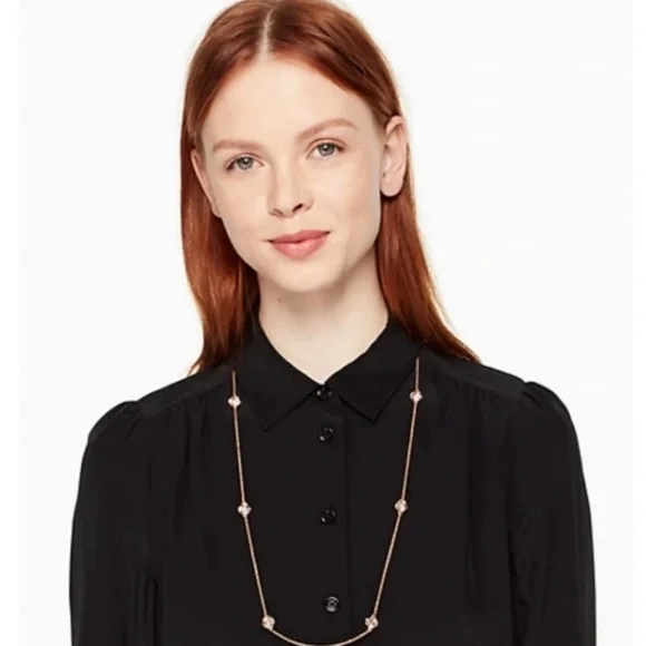 Kate Spade ♠️ Lady Marmalade Rose Gold/Clear Crystal Necklace.
NWT - Picture 3 of 12